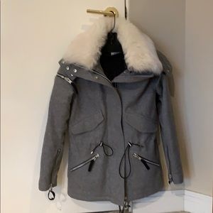 SAM. Gray wool coat.